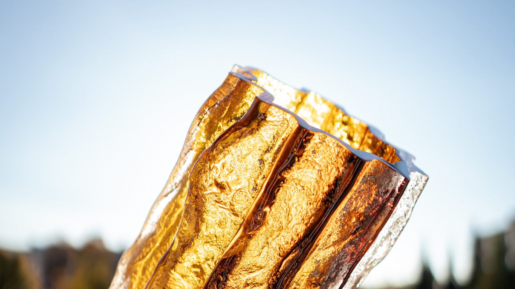 Handmade glass, kissed by sunlight